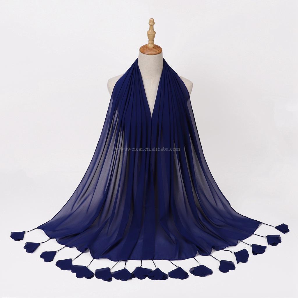 5 Pcs Chiffon Plain Hijab In Vibrant Colours