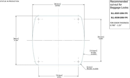 BLL-50301-2006-1PK Global Versa PRO Baggage Slam Latch - Versa V, Black